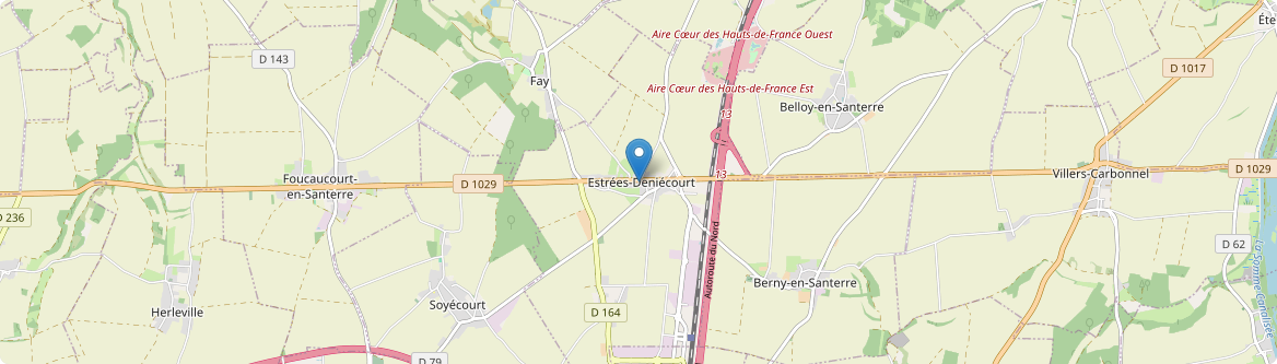 Estrées-Deniécourt - Carte