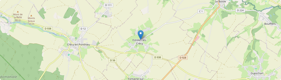 Estrées-lès-Crécy - Carte