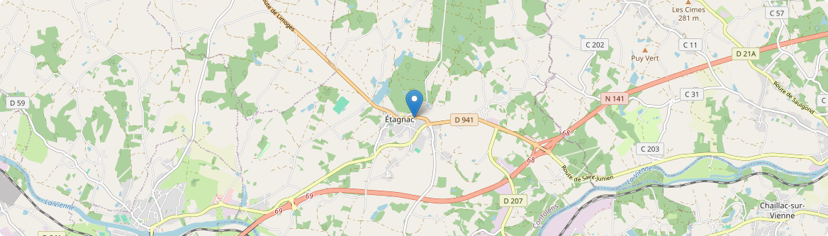 Étagnac - Carte