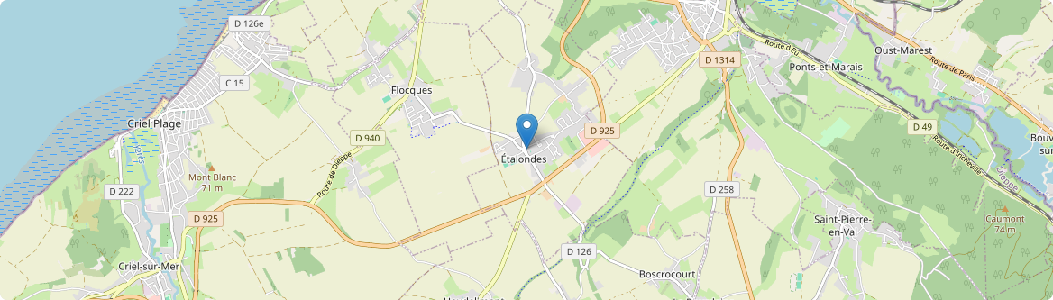 Étalondes - Carte