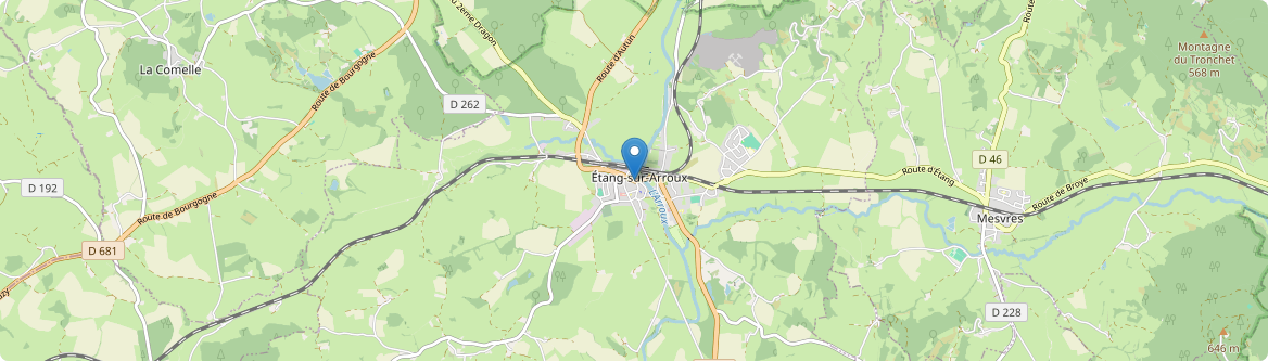 Étang-sur-Arroux - Carte