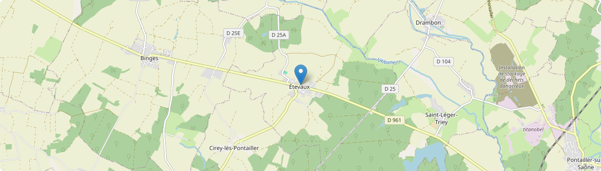 Étevaux - Carte
