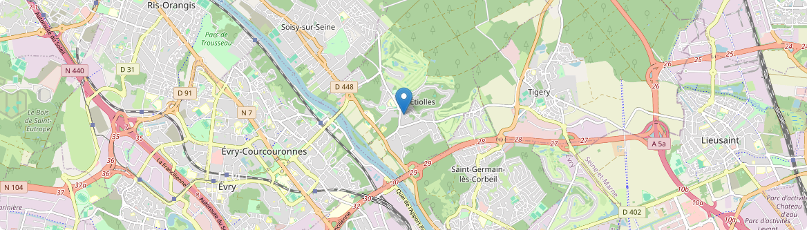 Étiolles - Carte