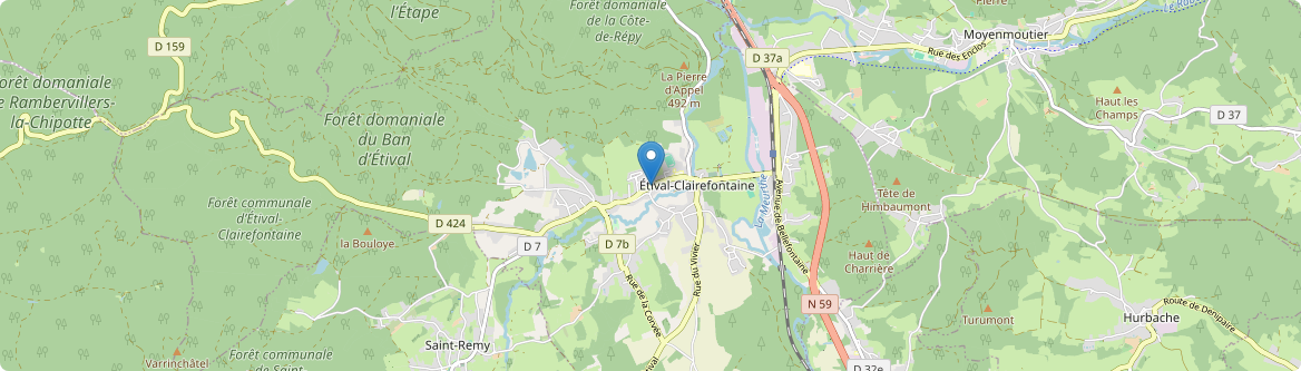 Étival-Clairefontaine - Carte