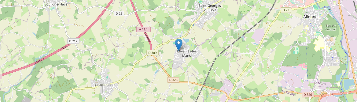 Étival-lès-le-Mans - Carte