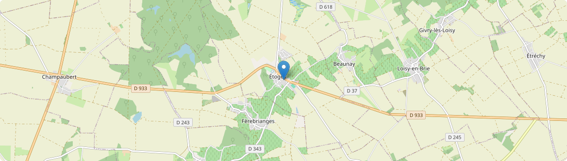 Étoges - Carte