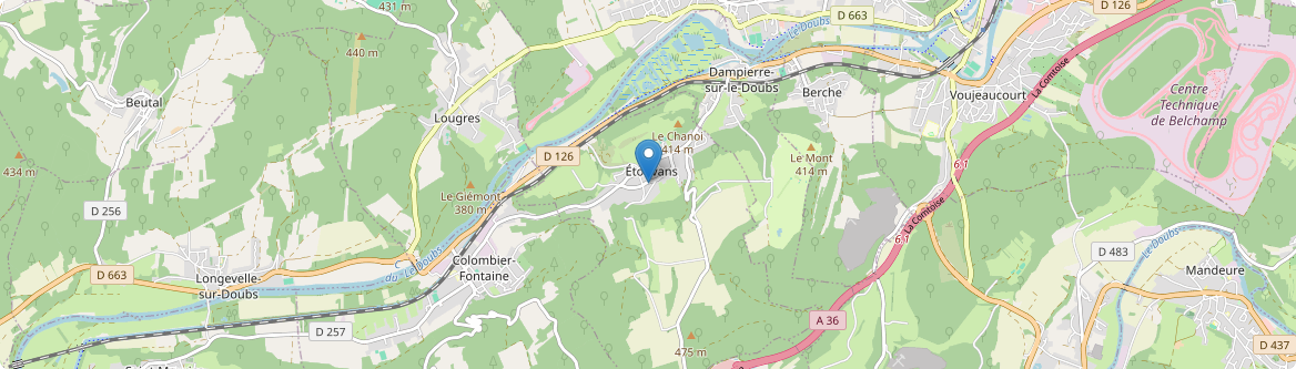 Étouvans - Carte