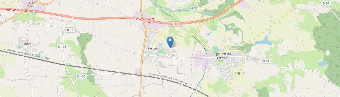 Étrelles - Carte