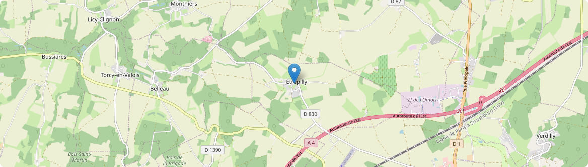 Étrépilly - Carte