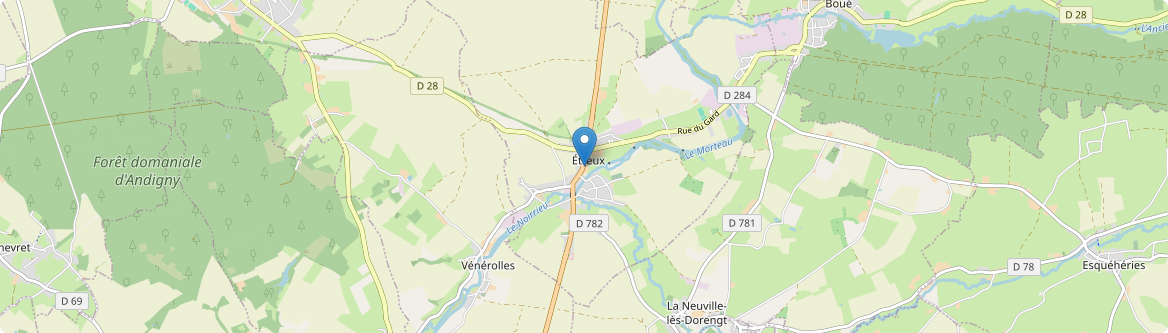 Étreux - Carte