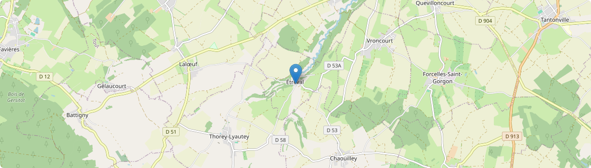 Étreval - Carte