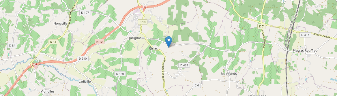 Étriac - Carte