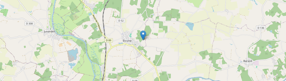 Étriché - Carte