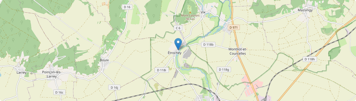 Étrochey - Carte