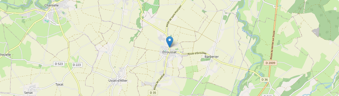 Étroussat - Carte