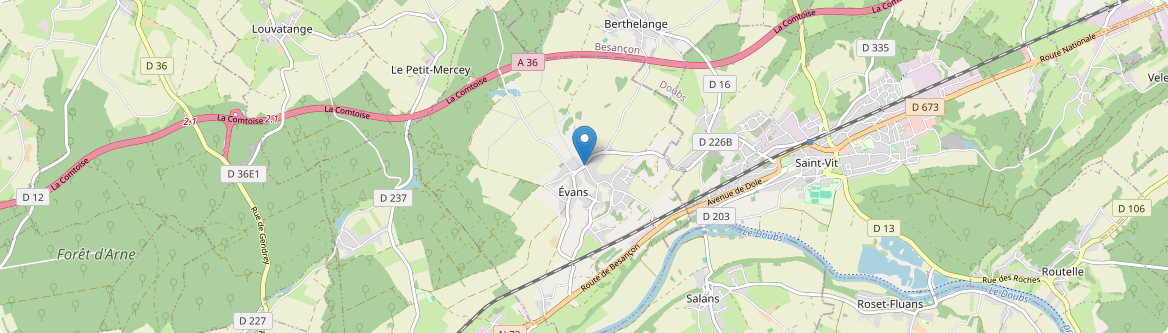 Évans - Carte