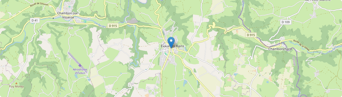 Évaux-les-Bains - Carte
