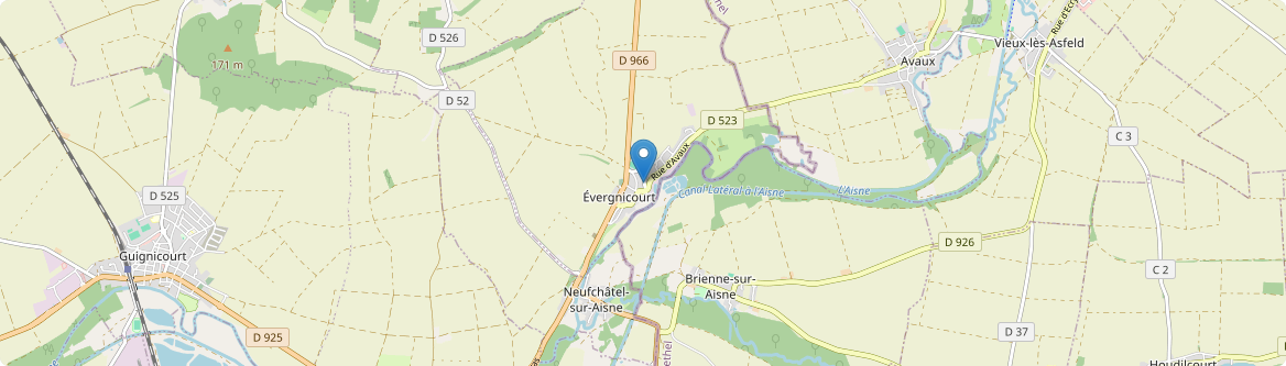 Évergnicourt - Carte