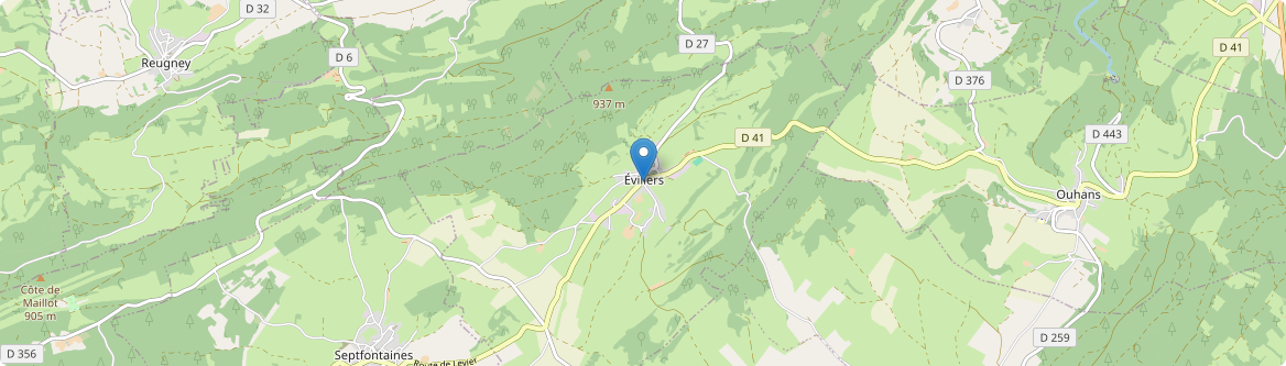 Évillers - Carte