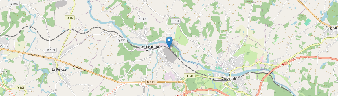 Exideuil-sur-Vienne - Carte