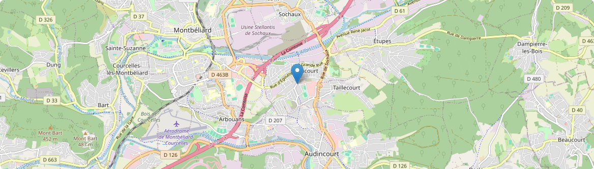 Exincourt - Carte