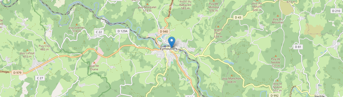 Eymoutiers - Carte