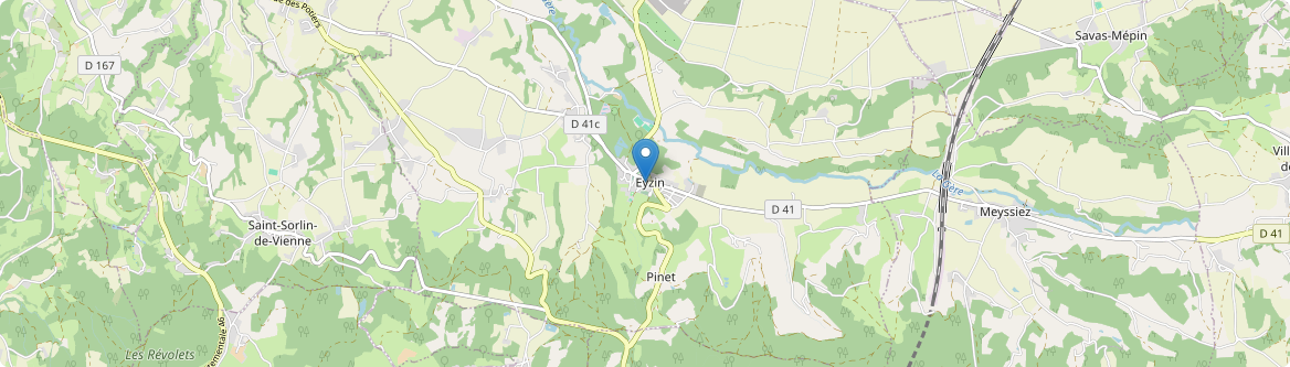 Eyzin-Pinet - Carte