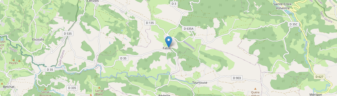 Fabas - Carte