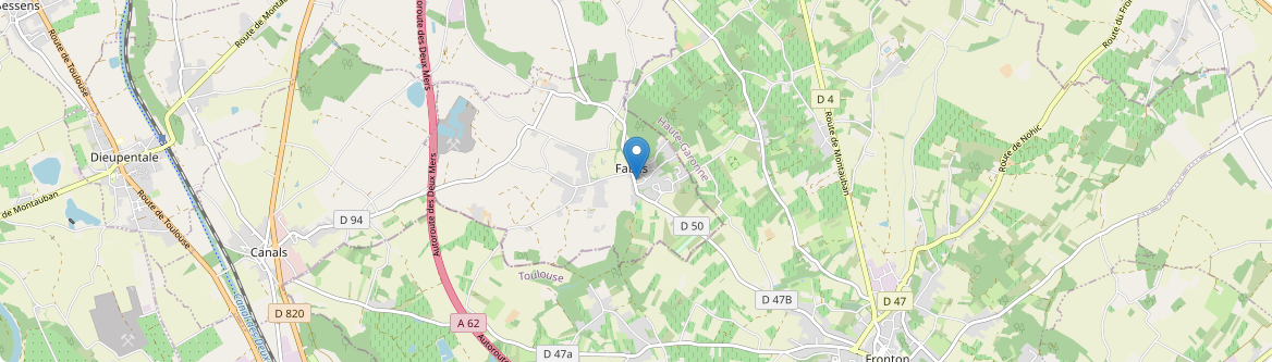 Fabas - Carte