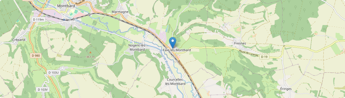 Fain-lès-Montbard - Carte