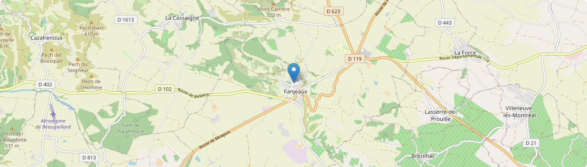 Fanjeaux - Carte