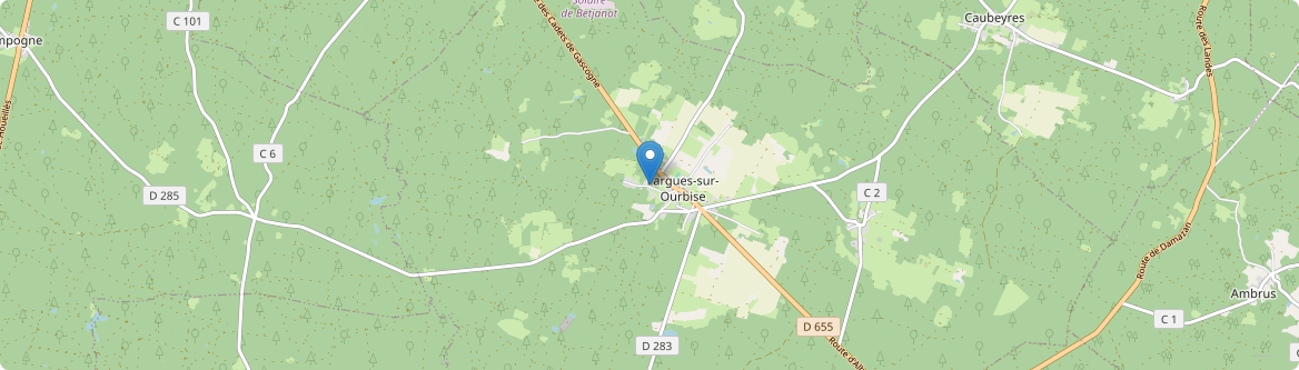 Fargues-sur-Ourbise - Carte