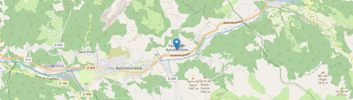 Faucon-de-Barcelonnette - Carte