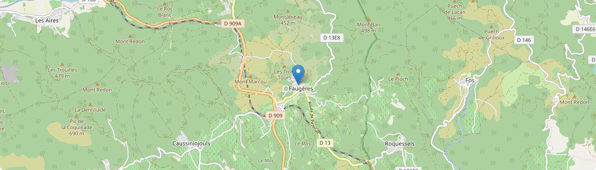 Faugères - Carte
