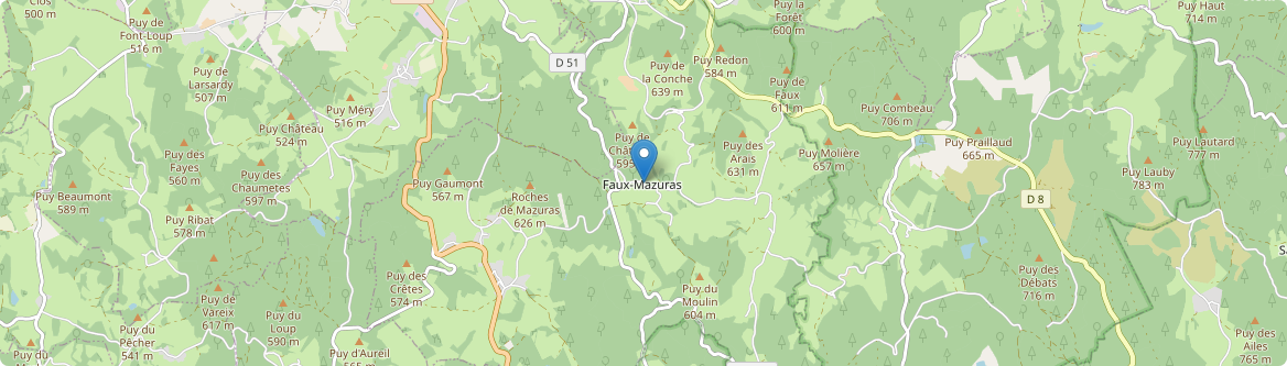 Faux-Mazuras - Carte