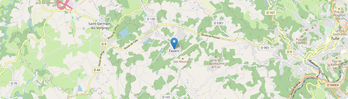 Favars - Carte