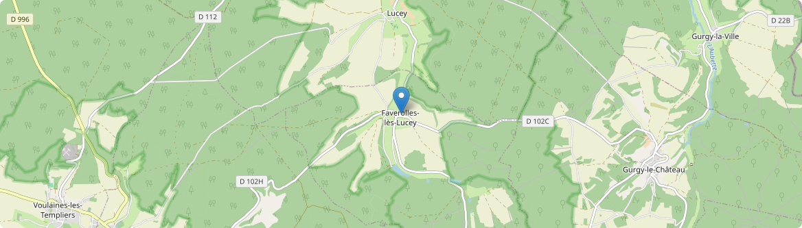 Faverolles-lès-Lucey - Carte