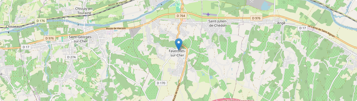 Faverolles-sur-Cher - Carte