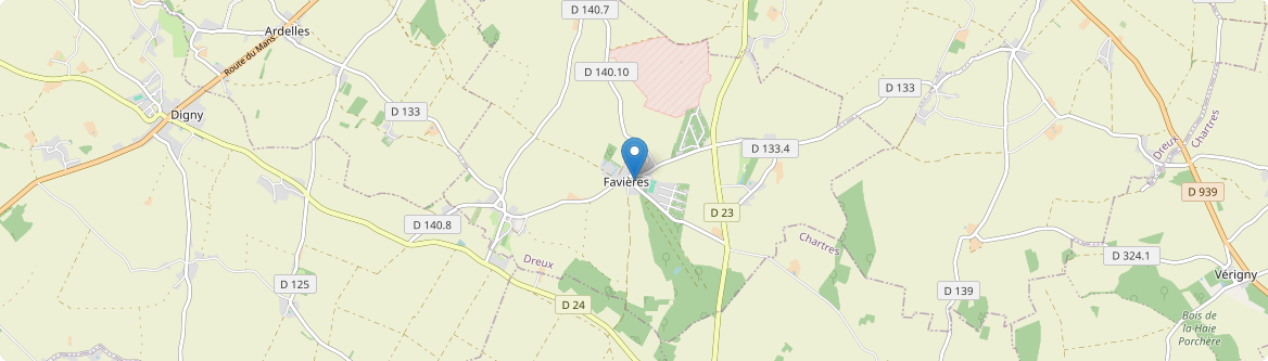 Favières - Carte