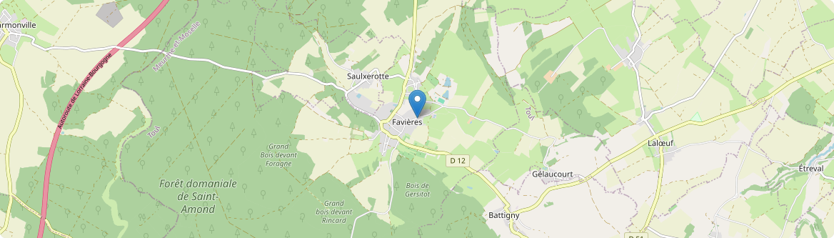 Favières - Carte