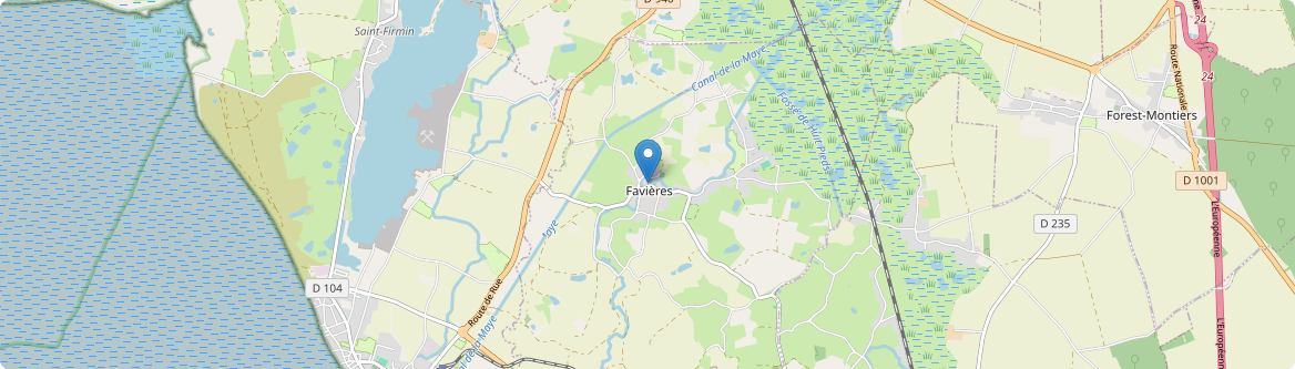 Favières - Carte