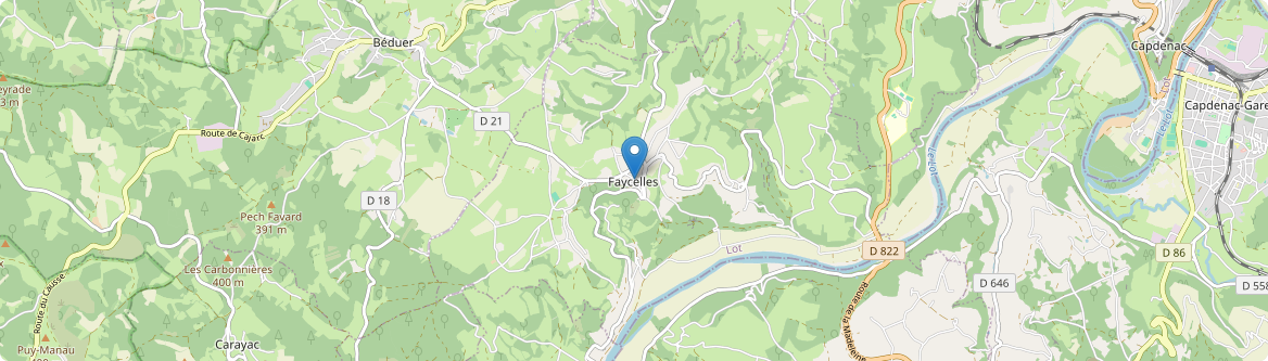 Faycelles - Carte