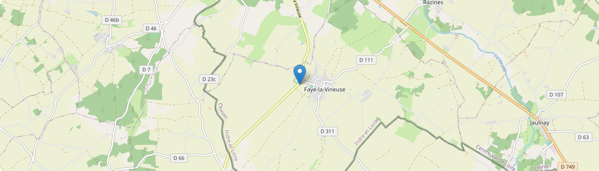 Faye-la-Vineuse - Carte