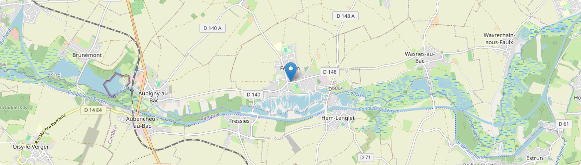 Féchain - Carte