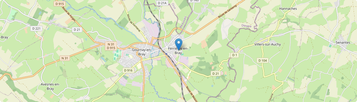 Ferrières-en-Bray - Carte