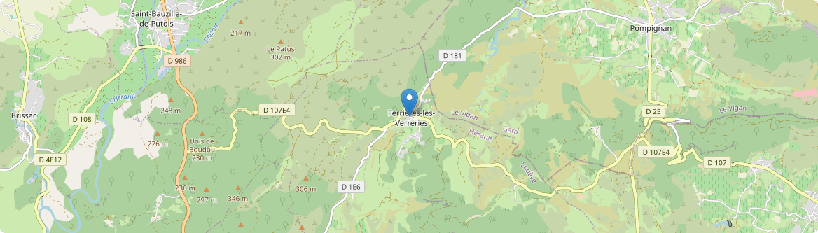 Ferrières-les-Verreries - Carte