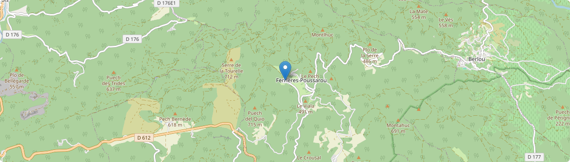 Ferrières-Poussarou - Carte