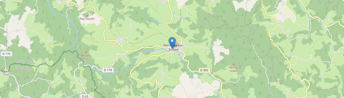 Ferrières-sur-Sichon - Carte