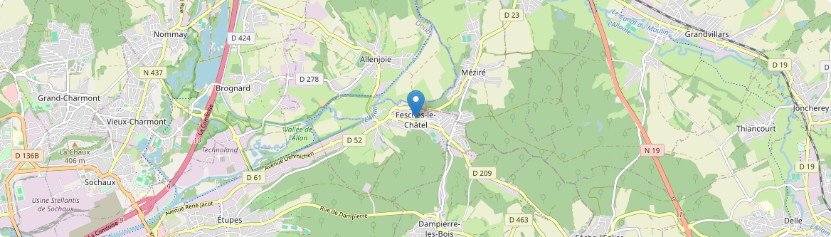 Fesches-le-Châtel - Carte