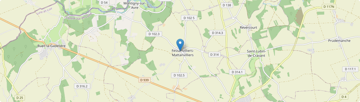 Fessanvilliers-Mattanvilliers - Carte